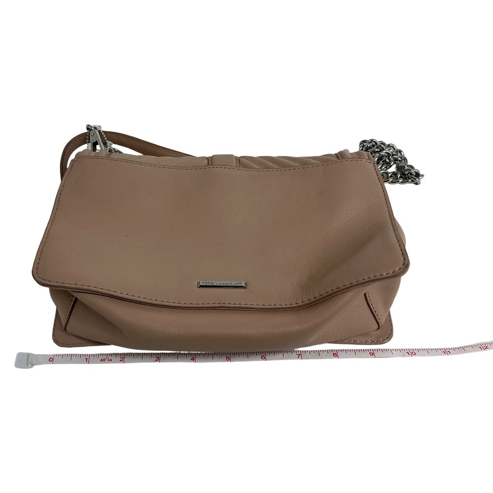 Rebecca Minkoff Love Too Crossbody Bag Tan Quilted Leather Silver Hardware - Picture 4 of 8